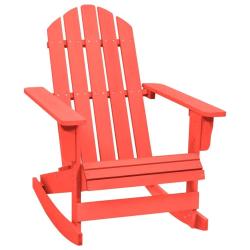 Chaise &agrave; bascule de jardin Adirondack bois de sapin rouge