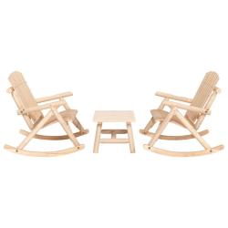Ensemble de salon de jardin 3 pcs bois massif d'&eacute;pic&eacute;a