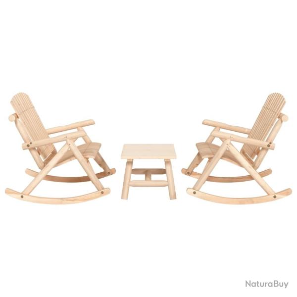 Ensemble de salon de jardin 3 pcs bois massif d'�pic�a
