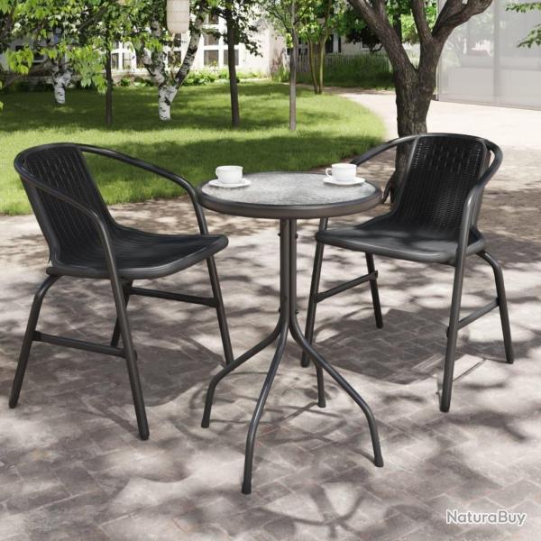 Table de jardin �50x71 cm Acier Anthracite