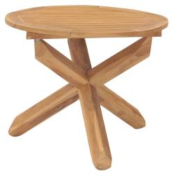 Table &agrave; d&icirc;ner de jardin &Oslash;90x75 cm Bois de teck massif