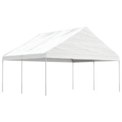 Belv&eacute;d&egrave;re avec toit blanc 4,46x5,88x3,75 m poly&eacute;thyl&egrave;ne