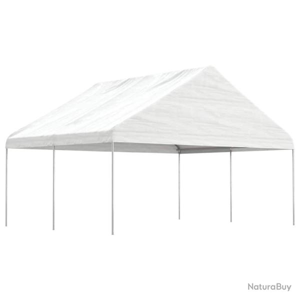 Belv�d�re avec toit blanc 4,46x5,88x3,75 m poly�thyl�ne