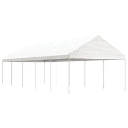 Belv&eacute;d&egrave;re avec toit blanc 11,15x4,08x3,22 m poly&eacute;thyl&egrave;ne