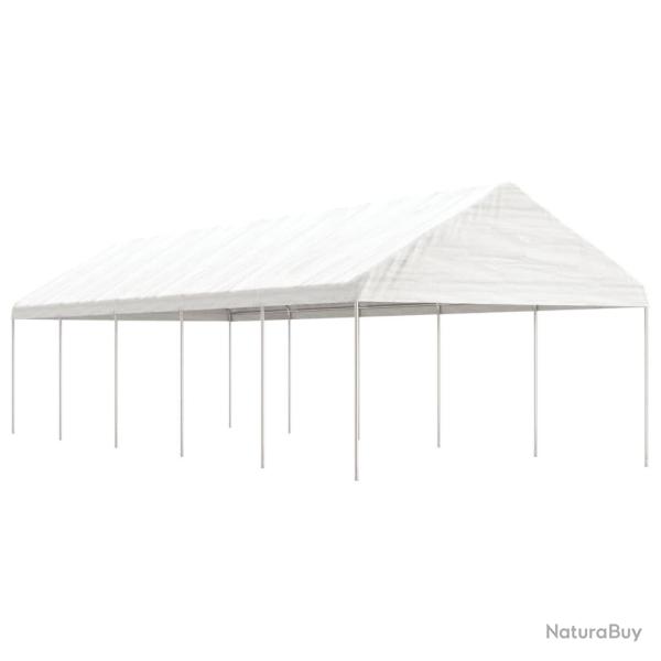 Belv�d�re avec toit blanc 11,15x4,08x3,22 m poly�thyl�ne
