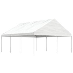 Belv&eacute;d&egrave;re avec toit blanc 6,69x5,88x3,75 m poly&eacute;thyl&egrave;ne