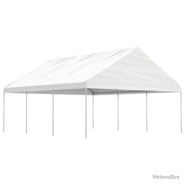 Belv�d�re avec toit blanc 6,69x5,88x3,75 m poly�thyl�ne