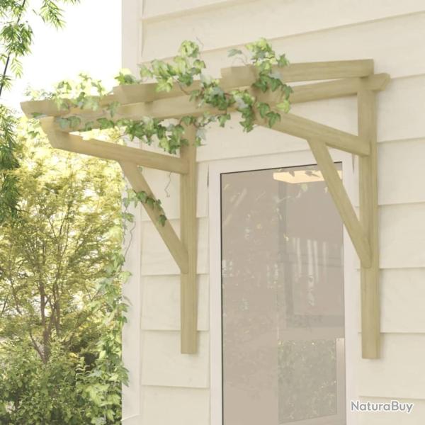 Auvent de porte 100x100x80 cm Bois de pin massif impr�gn�