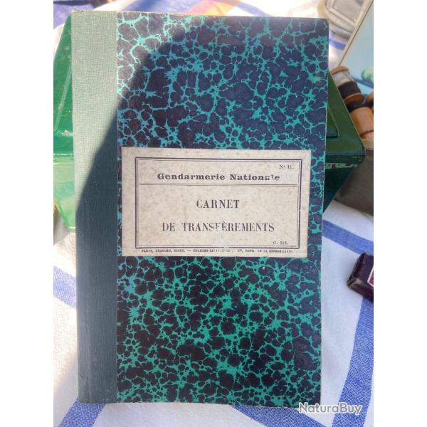 Carnet de transf�rements Gendarmerie nationale ancien