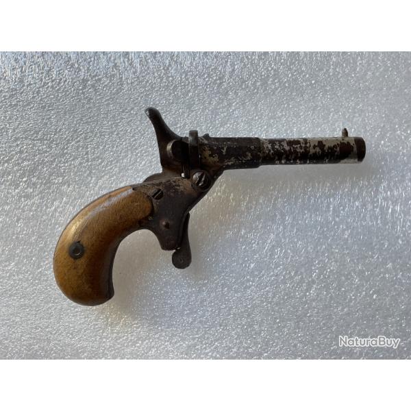Pistolet de cycliste ancien calibre 5,5 mm - monocoup - XIXe si�cle - authentique