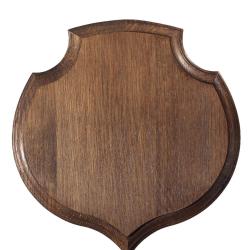 Ecusson coeur en ch&ecirc;ne 22x20cm