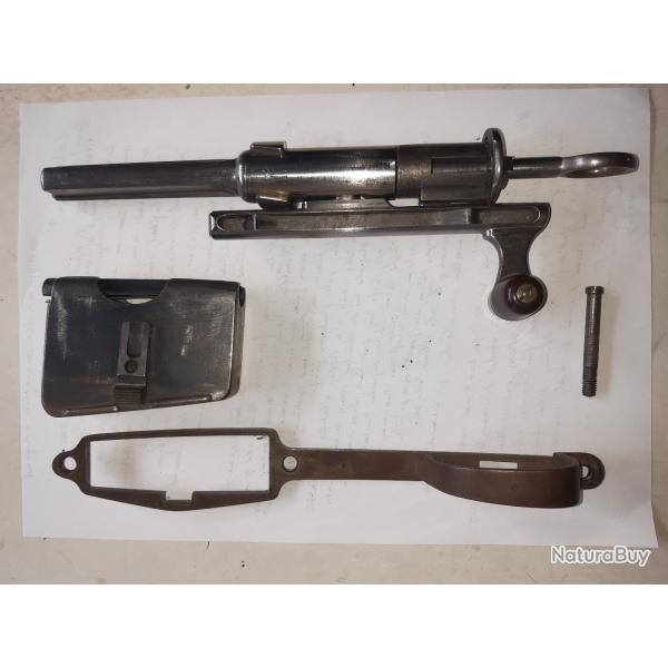 Culasse +chargeur+pi�ces  pour fusil suisse Schmidt Rubin Mod: 1889 � 1� sans reserve.