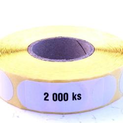 2000 pastilles autocollantes pour les cibles - blanc 20 mm
