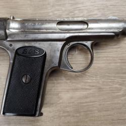 Pistolet SAUER & SOHN mod&egrave;le 1913 - Calibre 7,65 Browning (Occasion)