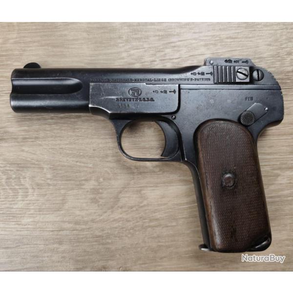 Pistolet BROWNING (FN HERSTAL) mod. 1900 - Cal 7,65 Browning (Occasion)