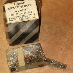 Moule &agrave; balles Lyman 4 cavit&eacute;s 38 SPL n&deg;358495".(Wadcutter).