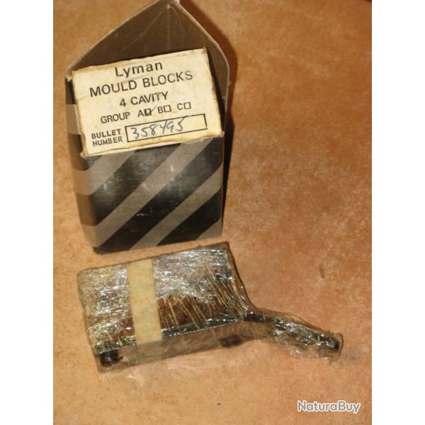 Moule � balles Lyman 4 cavit�s 38 SPL n�358495".(Wadcutter).