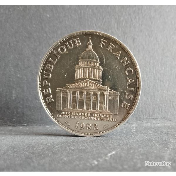 PIECE DE 100 FRANCS EN ARGENT 1982 PANTHEON