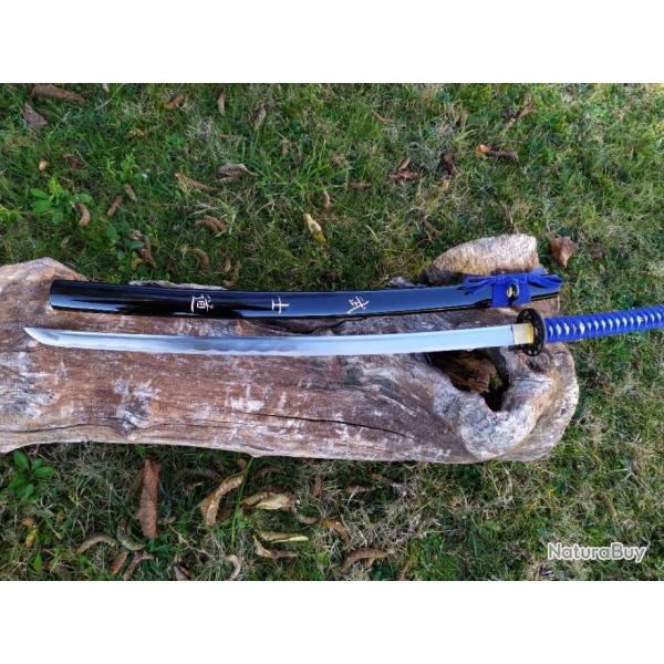 NOUVEAU KATANA MARU BLEU  V�RITABLE SABRE FORG� A LA MAIN EN ACIER 1095 LAME  AIGUIS�E