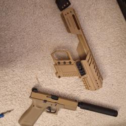 glock canon long avec corp de repliques
