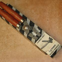 Poign&eacute;es LYMAN pour moule &agrave; balle 2 cavit&eacute;s.