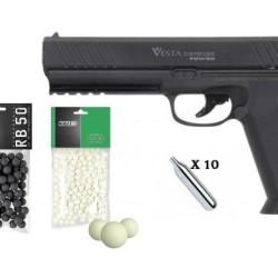 Pack Vesta PDW50 17 joules - Pistolet Balle Caoutchouc