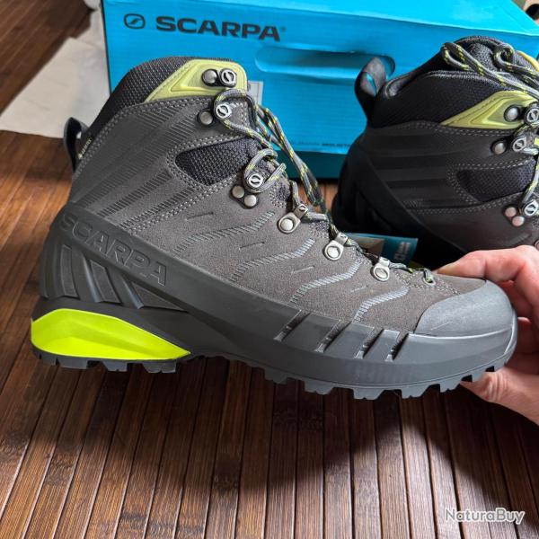 Chaussure de randonn�e haute SCARPA CYCLONE S GORE-TEX shark lime cuir