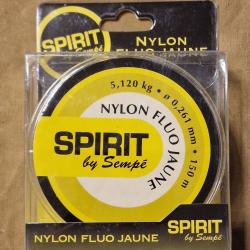 Nylon fluo jaune SPIRIT by SEMPE 5,120kg 0,261mm 150m - HILMAR SUPER DESTOCK !!!