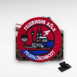&Eacute;cusson Patch Pompiers Cologne Allemagne Bateau-Pompe Feuerwehr K&ouml;ln 8CM