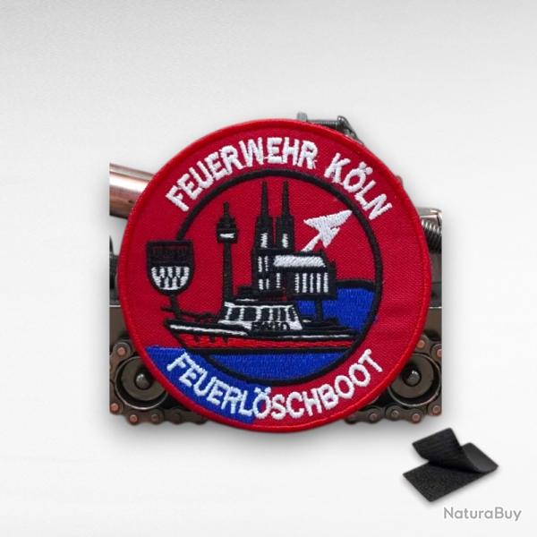 �cusson Patch Pompiers Cologne Allemagne Bateau-Pompe Feuerwehr K�ln 8CM