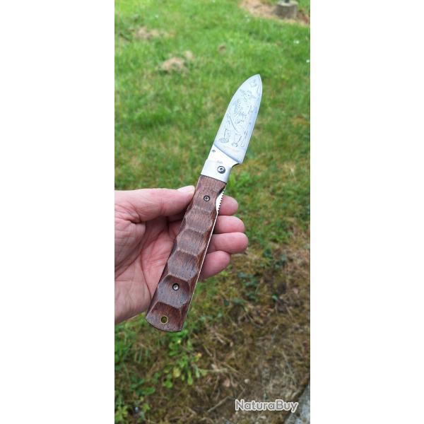Couteau artisanal GENERAL CHARETTE  piece unique Vend�e . Par natadum