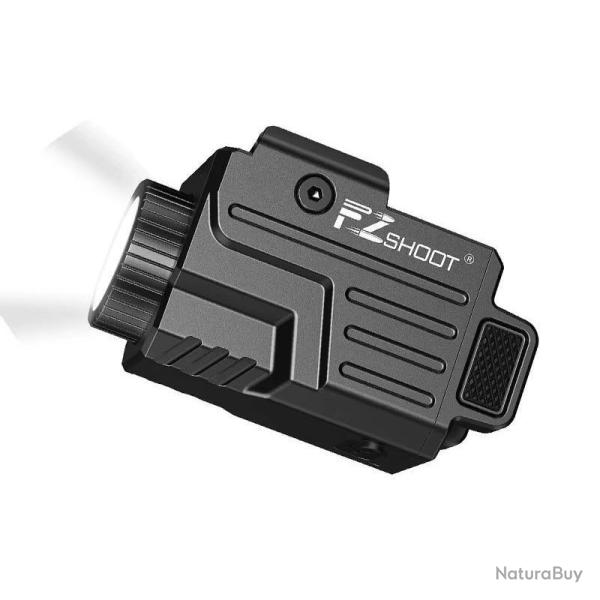 �clairage Compact Pistolet LED 800 lm USB-C Fixation Ajustable Accessoire Tactique