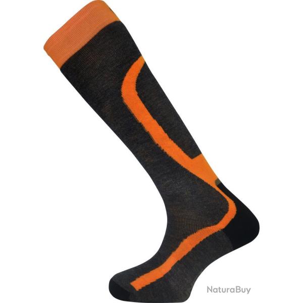 CHAUSSETTE MI BAS HUNTING ORANGE - 45/46 - MONNET