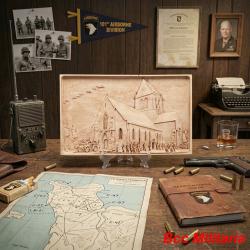 Bas relief Sainte M&egrave;re Eglise D-DAY 1944