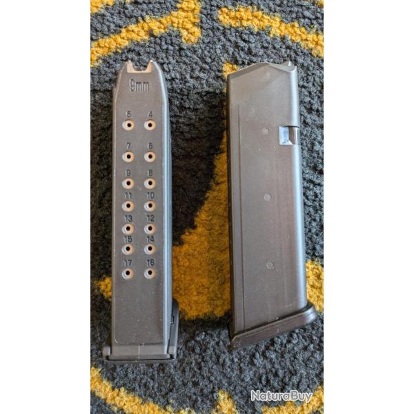 LOT 5 ChargeurS de 17 coups pour glock