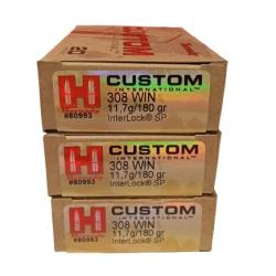 CARTOUCHES HORNADY CAL. 308 WIN LOT DE 3 BOITES
