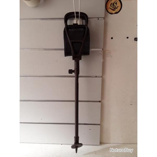 Canne siege reglable assise en cuir 74CM metal