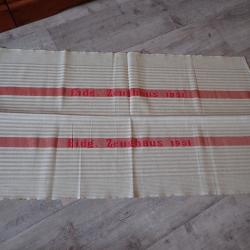 1951. Serviette en lin, arm&eacute;e suisse, ASM, services m&eacute;dicaux, infirmier, h&ocirc;pitaux. Neuf de stock