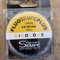 Nylon fluo bicolore jaune noir Pierre SEMPE 1,890kg 0,145mm 100m - HILMAR SUPER DESTOCK !!!