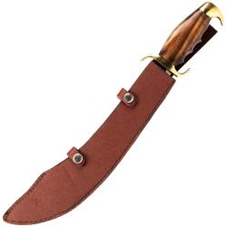 Poignard Bowie Manche en Bois Lame en Acier Etui en Cuir