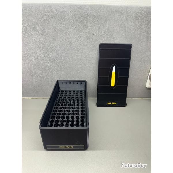 Grande Bo�te de rangement .308 Win - Fait main - Noir
