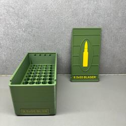 Bo&icirc;te de rangement 8.55x55 Blaser - Fait main - Vert
