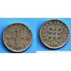 Finlande 1 Penni 1972 Europe Nord Piece Markka