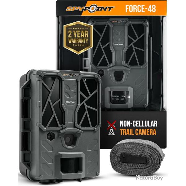SPYPOINT FORCE-48 | Cam�ra de Chasse Non Cellulaire | Photos 48MP | Vid�os 720P | D�clenchement 0,5s