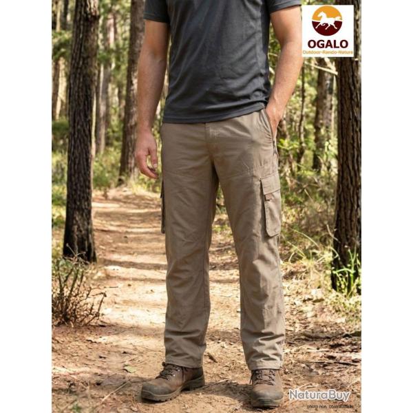 Pantalon Homme OGALO Marron : R�sistant, Multipoches & Confort 44