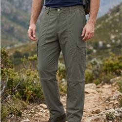OGALO SE1142 -- Pantalon modulable marron : praticit&eacute; et l&eacute;g&egrave;ret&eacute; 2-en-1 38