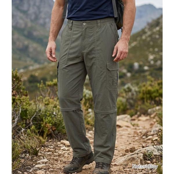 OGALO SE1142 -- Pantalon modulable marron : praticit� et l�g�ret� 2-en-1 40