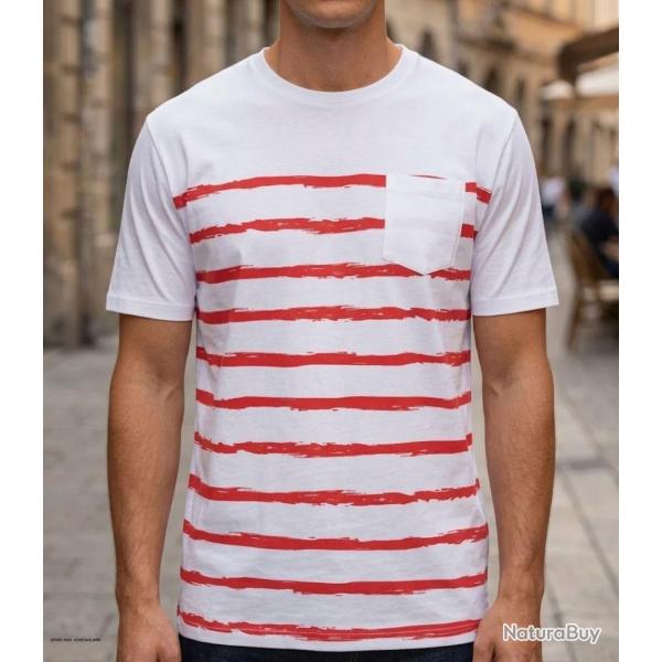 CHALLENGER A2109B Tee shirt � rayures en coton jersey pour un confort quotidien