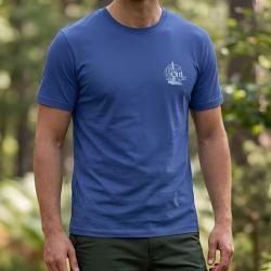 Tee shirt A2121B Challenger Le haut &agrave; manches courtes en coton jersey bleu marine pour homme