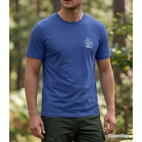 Tee shirt A2121B Challenger Le haut � manches courtes en coton jersey bleu marine pour homme